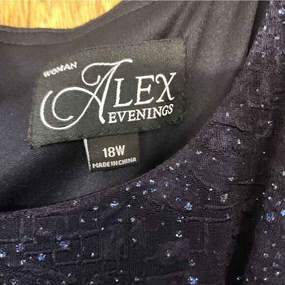 Alex Evenings Navy Dress - Picture 9 of 11